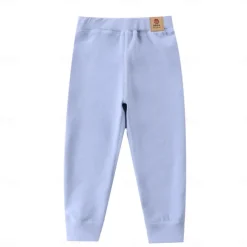 Kids Boys Pants Trousers Solid Color Keep Warm Pants Outdoor Cotton Fashion Daily Yellow Pink Blue Mid Waist