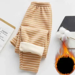 Kids Boys Pants Trousers Stripe Keep Warm Pants Casual Cotton Basic Blue Grey Black White Mid Waist