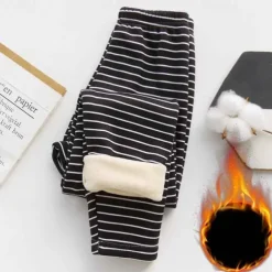 Kids Boys Pants Trousers Stripe Keep Warm Pants Casual Cotton Basic Blue Grey Black White Mid Waist