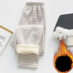 Kids Boys Pants Trousers Stripe Keep Warm Pants Casual Cotton Basic Blue Grey Black White Mid Waist