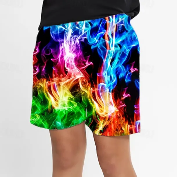 Kids Boys Shorts Graphic Breathable Soft Comfort Shorts Outdoor Sports Fashion Daily Blue Mid Waist