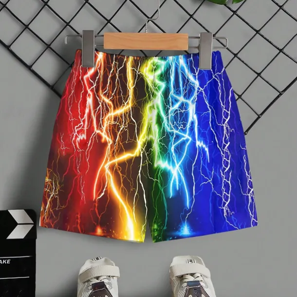 Kids Boys Shorts Graphic Breathable Soft Comfort Shorts Outdoor Sports Fashion Daily Blue Mid Waist