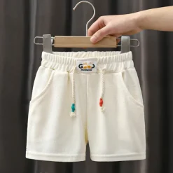 Kids Boys Shorts Solid Color Comfort Shorts Outdoor Cotton Adorable Daily Black Navy Blue Royal Blue Mid Waist