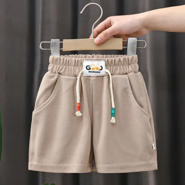 Kids Boys Shorts Solid Color Comfort Shorts Outdoor Cotton Adorable Daily Black Navy Blue Royal Blue Mid Waist