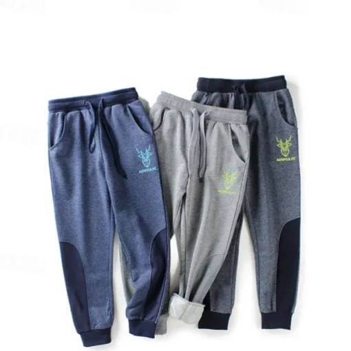 Kids Boys Sweatpants Trousers Cartoon Letter Pants Outdoor Cotton Daily Dark Gray Navy Blue Grey / Winter / Fall
