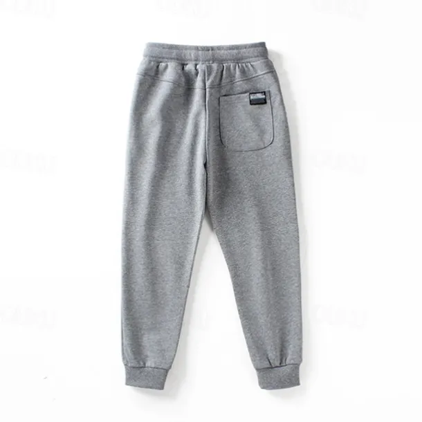 Kids Boys Sweatpants Trousers Cartoon Letter Pants Outdoor Cotton Daily Dark Gray Navy Blue Grey / Winter / Fall