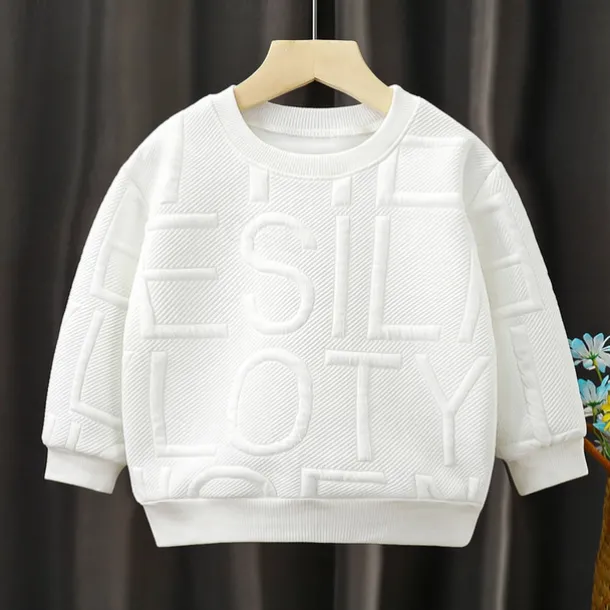 Kids Boys Sweatshirt Letter Long Sleeve Crewneck Fall Winter Sports Fashion Daily Polyester Outdoor Casual