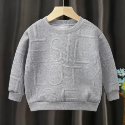 Kids Boys Sweatshirt Letter Long Sleeve Crewneck Fall Winter Sports Fashion Daily Polyester Outdoor Casual