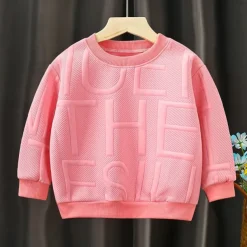 Kids Boys Sweatshirt Letter Long Sleeve Crewneck Fall Winter Sports Fashion Daily Polyester Outdoor Casual