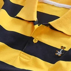 Kids Boys T shirt Tee Cartoon Stripe Long Sleeve Button Cotton Children Top School Adorable Daily Spring Fall GUCI long sleeve thick stripes 7-13 Years