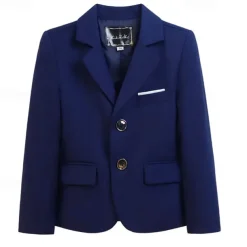 Kids Boys Valentines Blazer Outerwear Plaid Long Sleeve Pocket Coat Formal Fashion Cool 19176 Black 19176 Navy Blue 21202 Black Spring Fall 4-12 Years