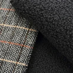 Kid's Boys Woolen Coat Outerwear Plaid Long Sleeve Patchwork Coat Party Fashion Daily Brown Gray Fall Winter 7-13 Years