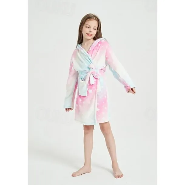 Kid's Color Block Kigurumi Pajamas Bathrobe Unicorn Flying Horse Onesie Pajamas Kigurumi Pajamas Funny Costume For Boys and Girls Christmas Halloween Carnival Cartoon