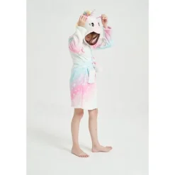 Kid's Color Block Kigurumi Pajamas Bathrobe Unicorn Flying Horse Onesie Pajamas Kigurumi Pajamas Funny Costume For Boys and Girls Christmas Halloween Carnival Cartoon