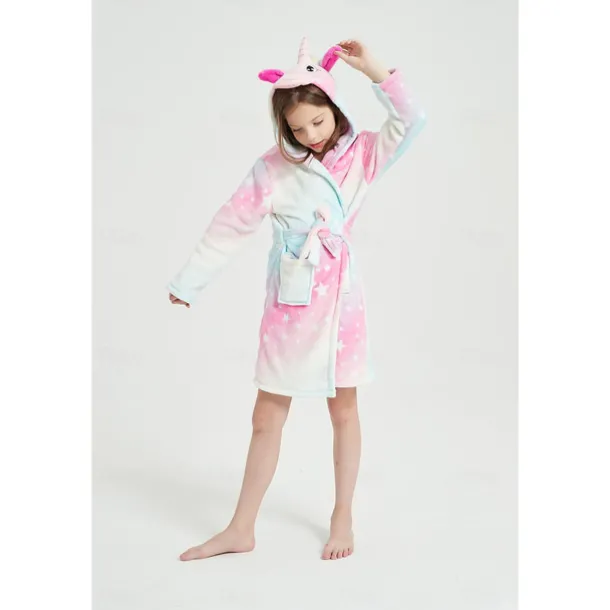 Kid's Color Block Kigurumi Pajamas Bathrobe Unicorn Flying Horse Onesie Pajamas Kigurumi Pajamas Funny Costume For Boys and Girls Christmas Halloween Carnival Cartoon