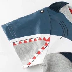 Kid's 3D Graphic Shark Tee Short Sleeve Summer Fashion Basic Kids 4-8Years Crew Neck Outdoor Casual Daily Regular Fit
