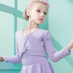 Kids' Dancewear Ballet Activewear Top Solid Girls' Training Performance Long Sleeve High Cotton Blend