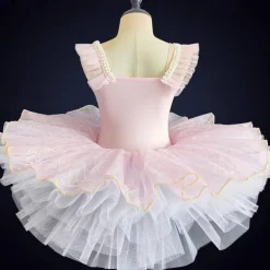 Kids' Dancewear Ballet Dance Costumes Dress Paillette Tulle Girls' Performance Party Sleeveless Spandex Organza