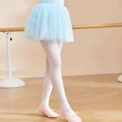 Kids' Dancewear Ballet Skirts Pure Color Splicing Tulle Girls' Performance Training High Terylene