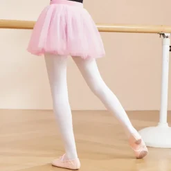 Kids' Dancewear Ballet Skirts Pure Color Splicing Tulle Girls' Performance Training High Terylene
