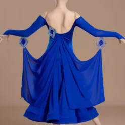 Kids' Dancewear Dress Splicing Girls' Performance Training Long Sleeve Mesh Velvet