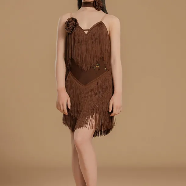 Kids' Dancewear Dress Tassel Girls' Performance Daily Wear Sleeveless Lycra