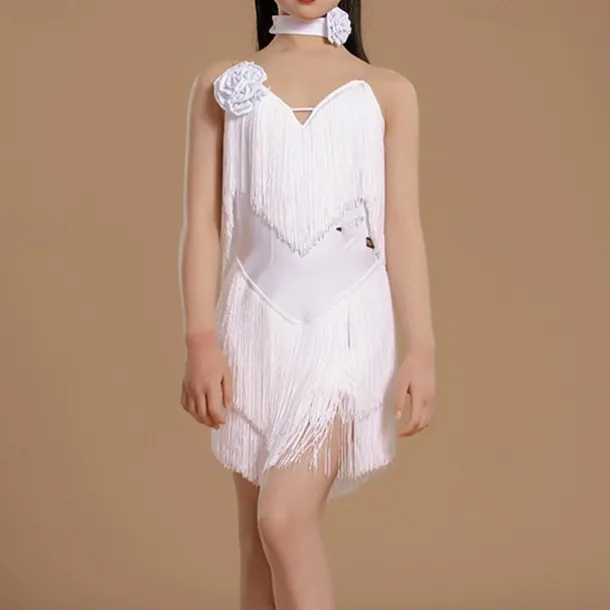 Kids' Dancewear Dress Tassel Girls' Performance Daily Wear Sleeveless Lycra