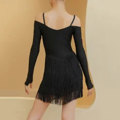 Kids' Dancewear Dress Tassel Girls' Performance Daily Wear Long Sleeve Lycra