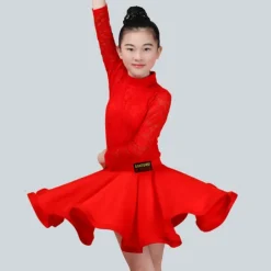 Kids' Dancewear Skirts Lace Performance Long Sleeve Natural Nylon