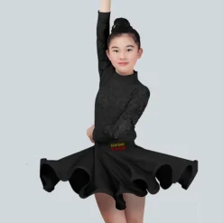 Kids' Dancewear Skirts Lace Performance Long Sleeve Natural Nylon