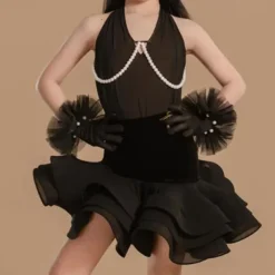 Kids' Dancewear Skirts Pearls Girls' Performance Daily Wear Sleeveless High Mesh Organza