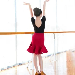 Kids' Dancewear Skirts Pleats Splicing Girls' Performance Training Short Sleeve High Nylon