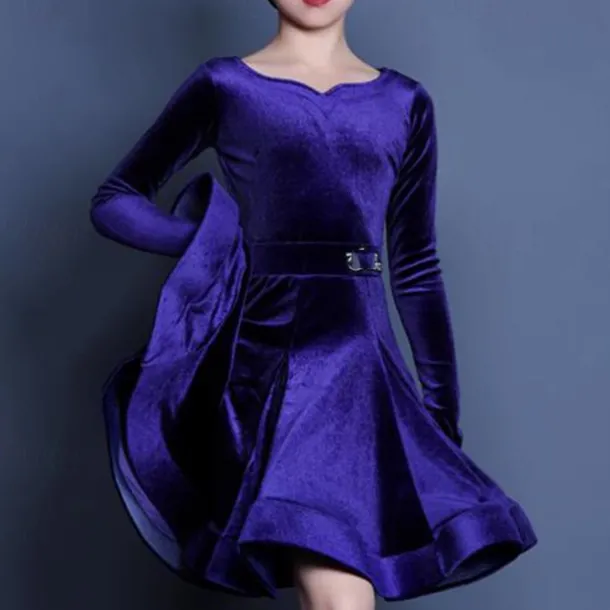 Kids' Dancewear Skirts Pure Color Girls' Performance Daily Wear Long Sleeve High Velvet
