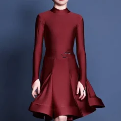 Kids' Dancewear Skirts Pure Color Girls' Performance Daily Wear Long Sleeve High Chinlon