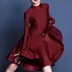 Kids' Dancewear Skirts Pure Color Girls' Performance Daily Wear Long Sleeve High Chinlon