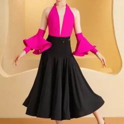 Kids' Dancewear Skirts Splicing Girls' Performance Daily Wear Sleeveless Natural Lycra