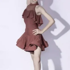 Kids' Dancewear Skirts Splicing Girls' Performance Daily Wear Sleeveless Natural Chinlon