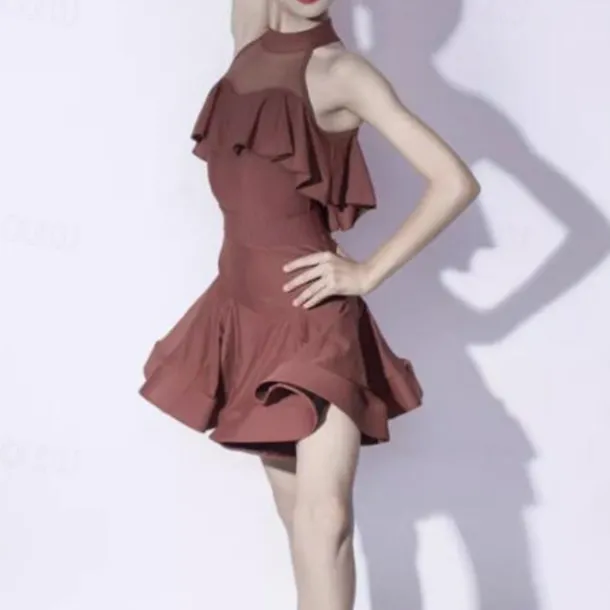 Kids' Dancewear Skirts Splicing Girls' Performance Daily Wear Sleeveless Natural Chinlon