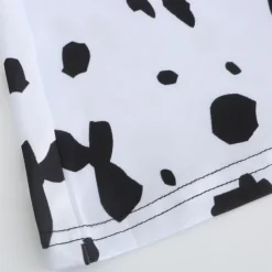 Kids Girls' 101 Dalmatians Cruella De Vil Dress Sets 2pcs Polka Dot Performance Halloween Black Asymmetrical Sleeveless Costume Dresses 3-12 Years