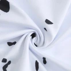 Kids Girls' 101 Dalmatians Cruella De Vil Dress Sets 2pcs Polka Dot Performance Halloween Black Asymmetrical Sleeveless Costume Dresses 3-12 Years