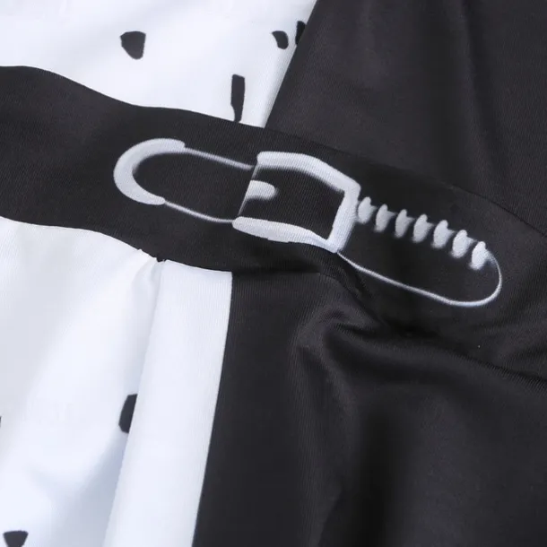 Kids Girls' 101 Dalmatians Cruella De Vil Dress Sets 2pcs Polka Dot Performance Halloween Black Asymmetrical Sleeveless Costume Dresses 3-12 Years