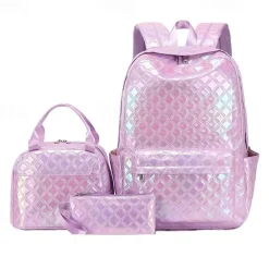 Kid's Girls' Backpack School Bag Bookbag Functional Backpack School Backpack Bookbag School Polyester Adjustable Large Capacity Lightweight Zipper Light Pink Pink Light Purple