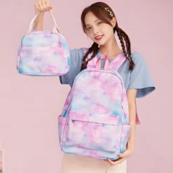 Kid's Girls' Backpack School Bag Bookbag Functional Backpack School Backpack Bookbag School Polyester Adjustable Large Capacity Lightweight Zipper Light Pink Pink Light Purple