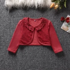 Kids Girls' Cardigan Solid Color School Long Sleeve Button Active Cotton 4 years+ Spring Red plus velvet White plus velvet Black