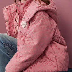 Kids Girls' Coat Graphic Streetwear Patchwork Vacation Coat Outerwear 4-12 Years Fall Pink