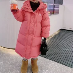 Kids Girls' Coat Plain Streetwear Pocket Vacation Cotton Coat Outerwear 4-12 Years Fall Black Pink