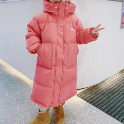 Kids Girls' Coat Plain Streetwear Pocket Vacation Cotton Coat Outerwear 4-12 Years Fall Black Pink