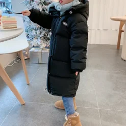 Kids Girls' Coat Plain Streetwear Pocket Vacation Cotton Coat Outerwear 4-12 Years Fall Black Pink