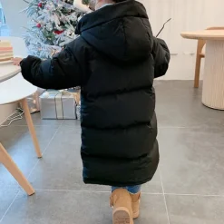 Kids Girls' Coat Plain Streetwear Pocket Vacation Cotton Coat Outerwear 4-12 Years Fall Black Pink