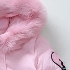 Kids Girls' Down Coat Cartoon Active Outdoor Coat Outerwear 4-13 Years Winter Black Pink